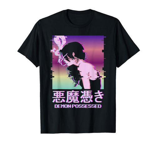 Demon Possessed Indie Vaporwave T-Shirt - Unique Graphic for Adults - T-Shirt, Sweatshirt, Hoodie