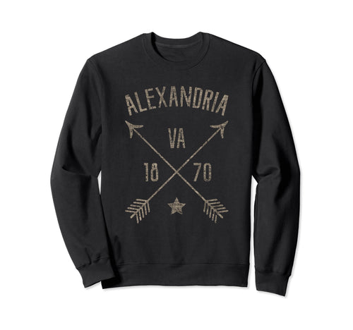 Alexandria Virginia Distressed Sweatshirt - Fun Novelty Design Men Women - T-Shirt, Sweatshirt, Hoodie
