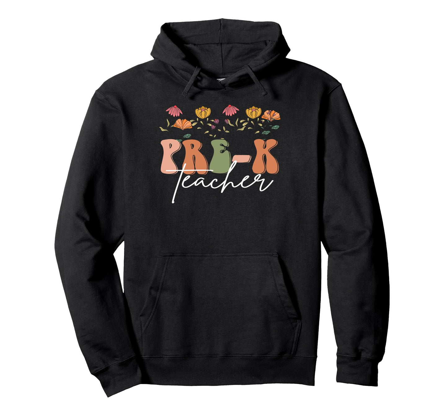 Boho Floral Pre K Teacher Gift Hoodie - Aesthetic Graphic Men Women - T-Shirt, Sweatshirt, Hoodie