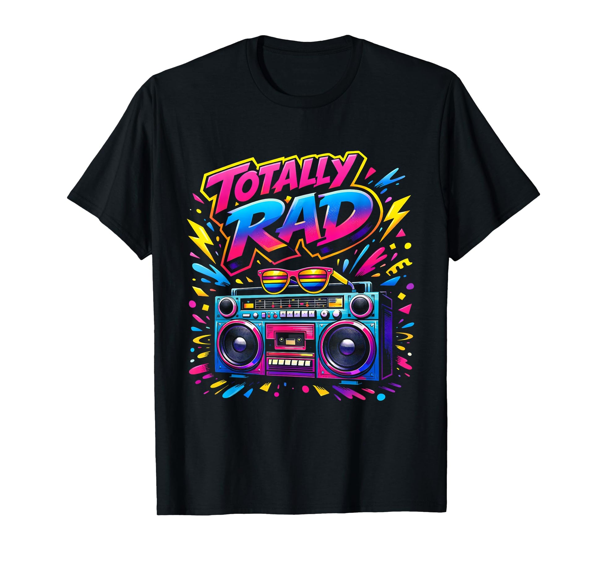 80S Totally Rad Fun Throwback Party T-Shirt - Aesthetic Graphic for Adults - T-Shirt, Sweatshirt, Hoodie
