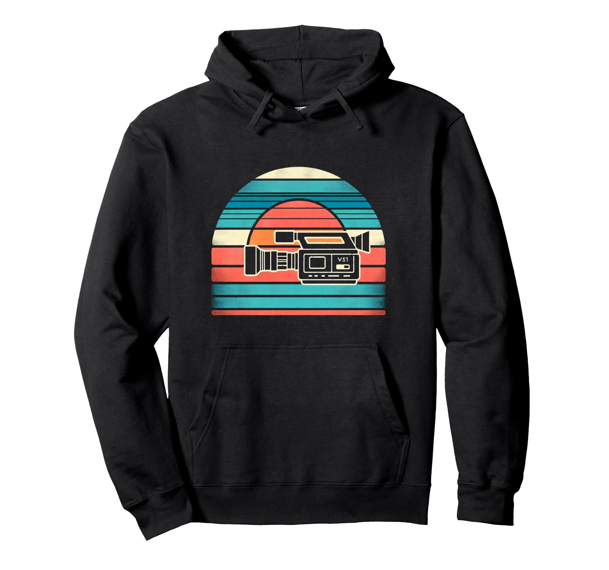 Video Camera Sunset Hoodie - Streetwear Style for Adults - T-Shirt, Sweatshirt, Hoodie