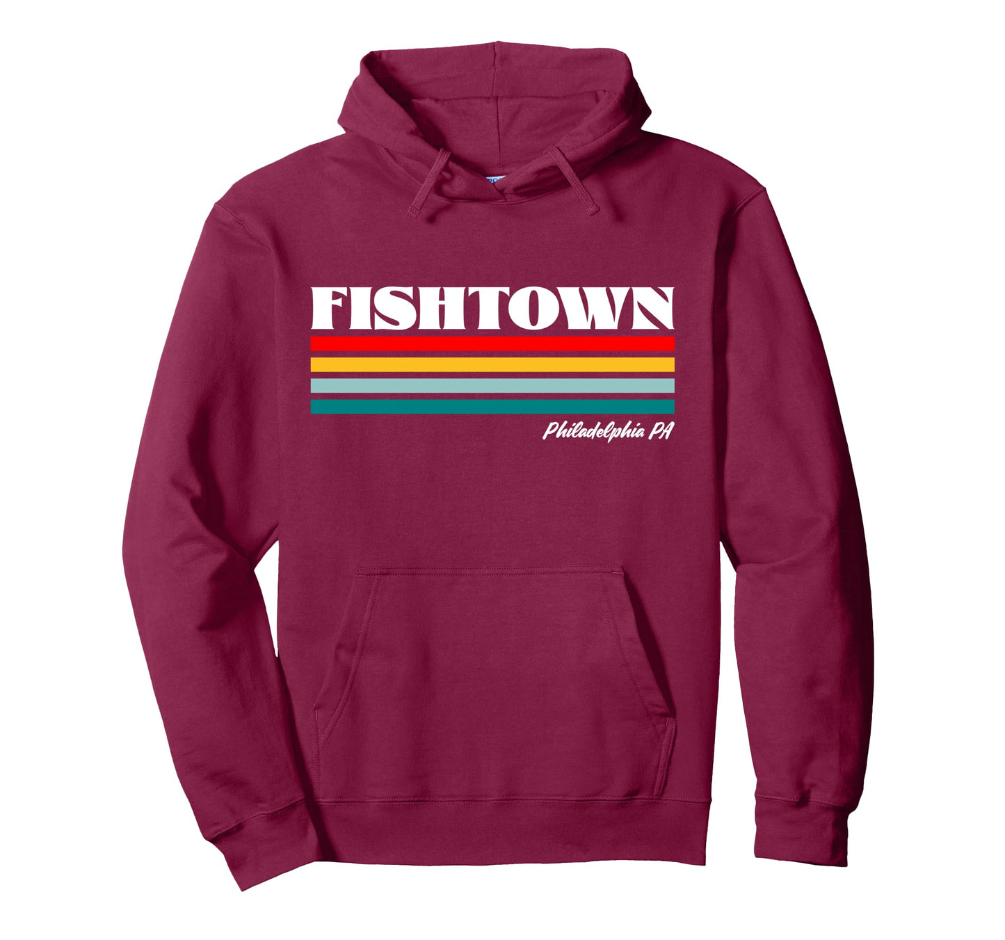 Fishtown Philadelphia Pa Rainbow Hoodie - Aesthetic Graphic for Adults - T-Shirt, Sweatshirt, Hoodie