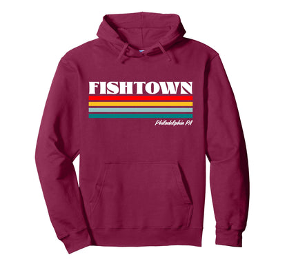 Fishtown Philadelphia Pa Rainbow Hoodie - Aesthetic Graphic for Adults - T-Shirt, Sweatshirt, Hoodie