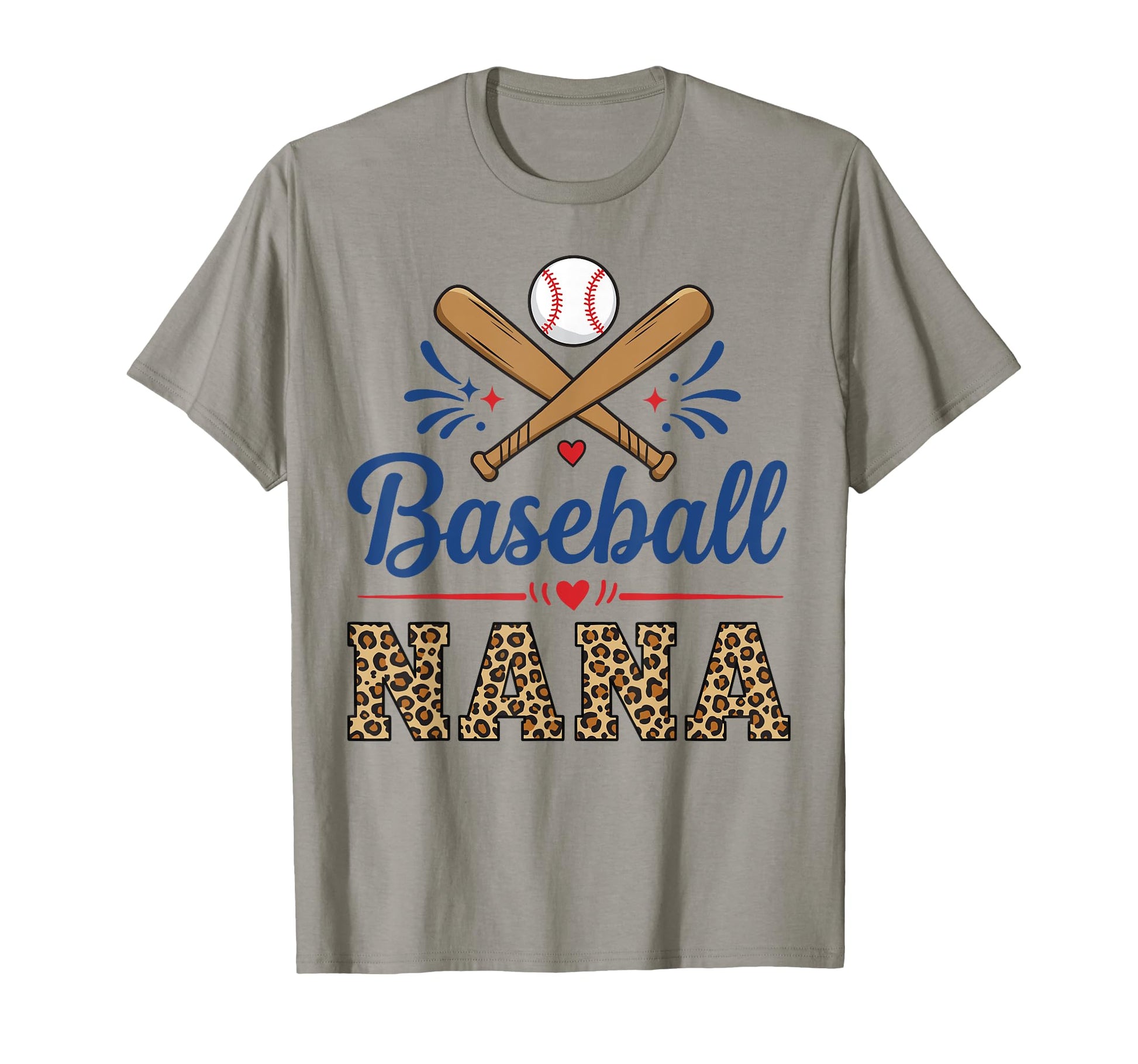 Baseball Nana Leopard And Heart T-Shirt - Streetwear Style Men Women - T-Shirt, Sweatshirt, Hoodie
