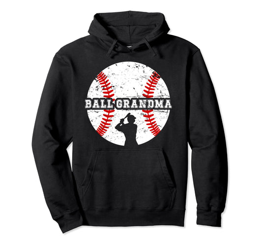 Ball Grandma Heart Baseball Grandma Hoodie - Custom Art Print Unisex - T-Shirt, Sweatshirt, Hoodie