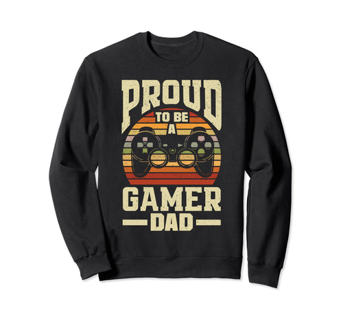 Gamer Dad Fathers Day Video Games Sweatshirt - Minimalist Print Unisex - T-Shirt, Sweatshirt, Hoodie