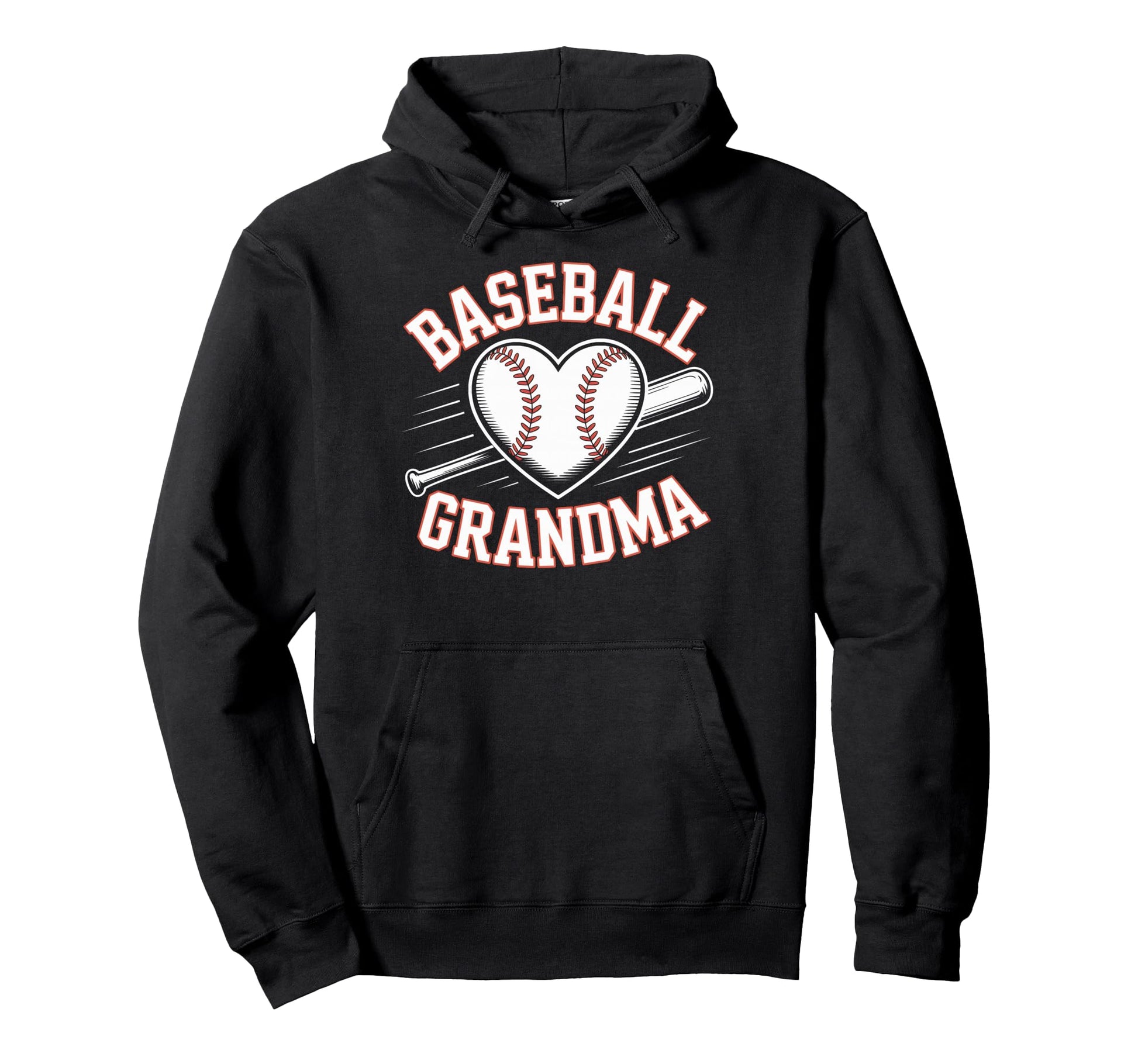 Baseball Grandma Heart Sports Lovers Hoodie - Trendy Graphic Men Women - T-Shirt, Sweatshirt, Hoodie