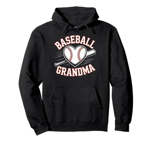 Baseball Grandma Heart Sports Lovers Hoodie - Trendy Graphic Men Women - T-Shirt, Sweatshirt, Hoodie