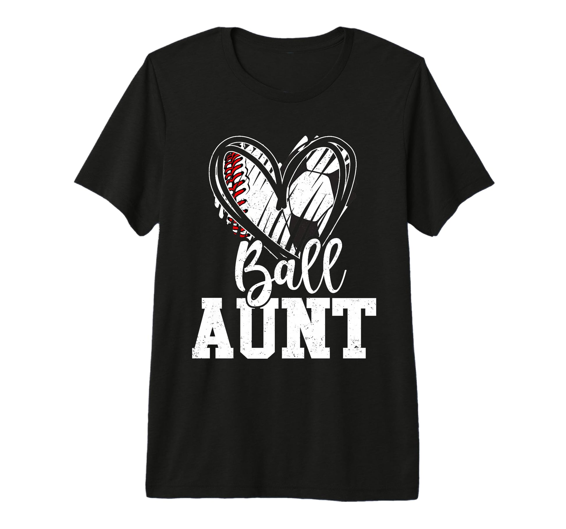 Ball Aunt Baseball Soccer Aunt Tri T-Shirt - Aesthetic Graphic Men Women - T-Shirt, Sweatshirt, Hoodie