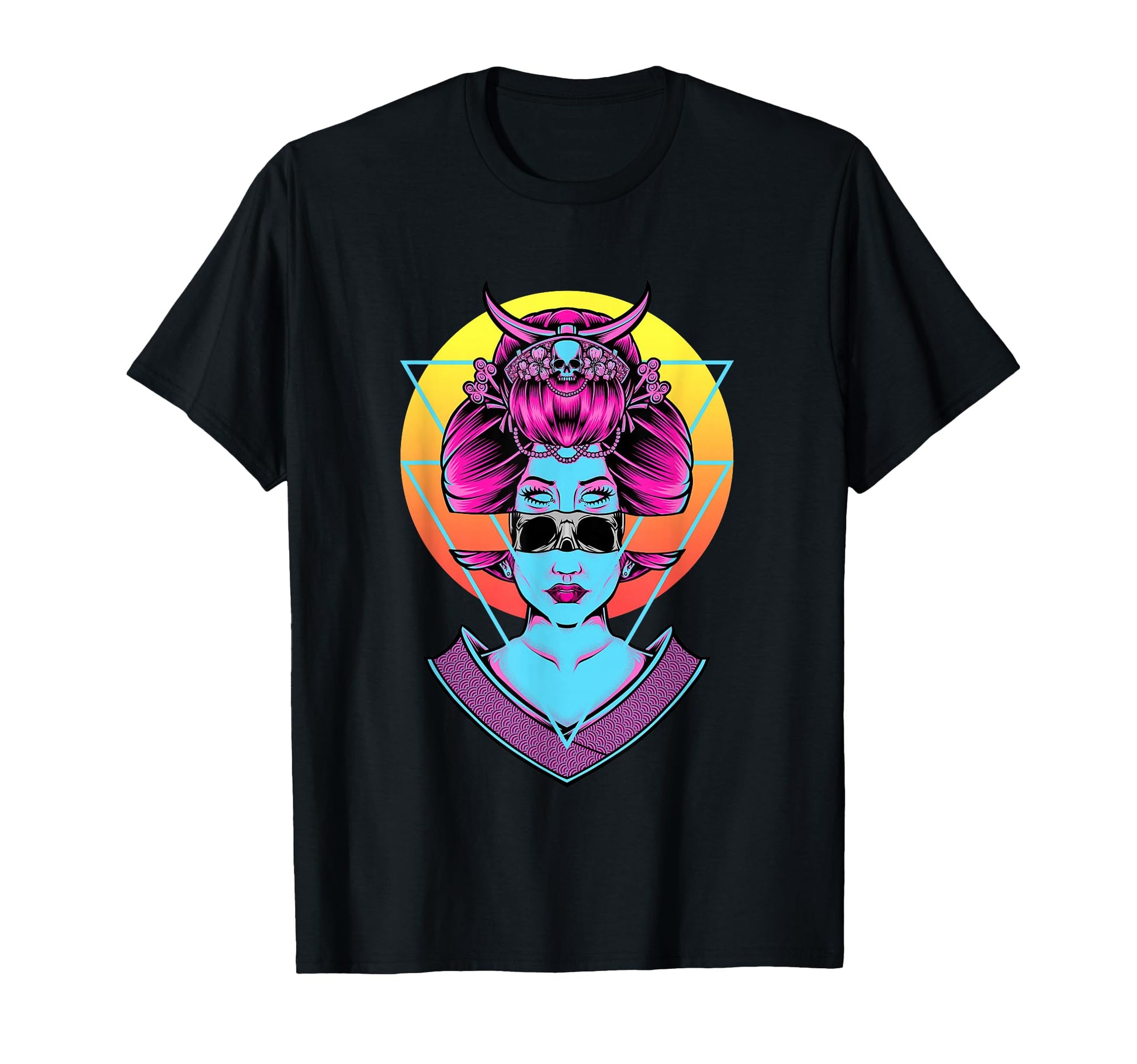 Geisha Goth Devil Demonic Vaporwave T-Shirt - Graphic Print Men Women - T-Shirt, Sweatshirt, Hoodie