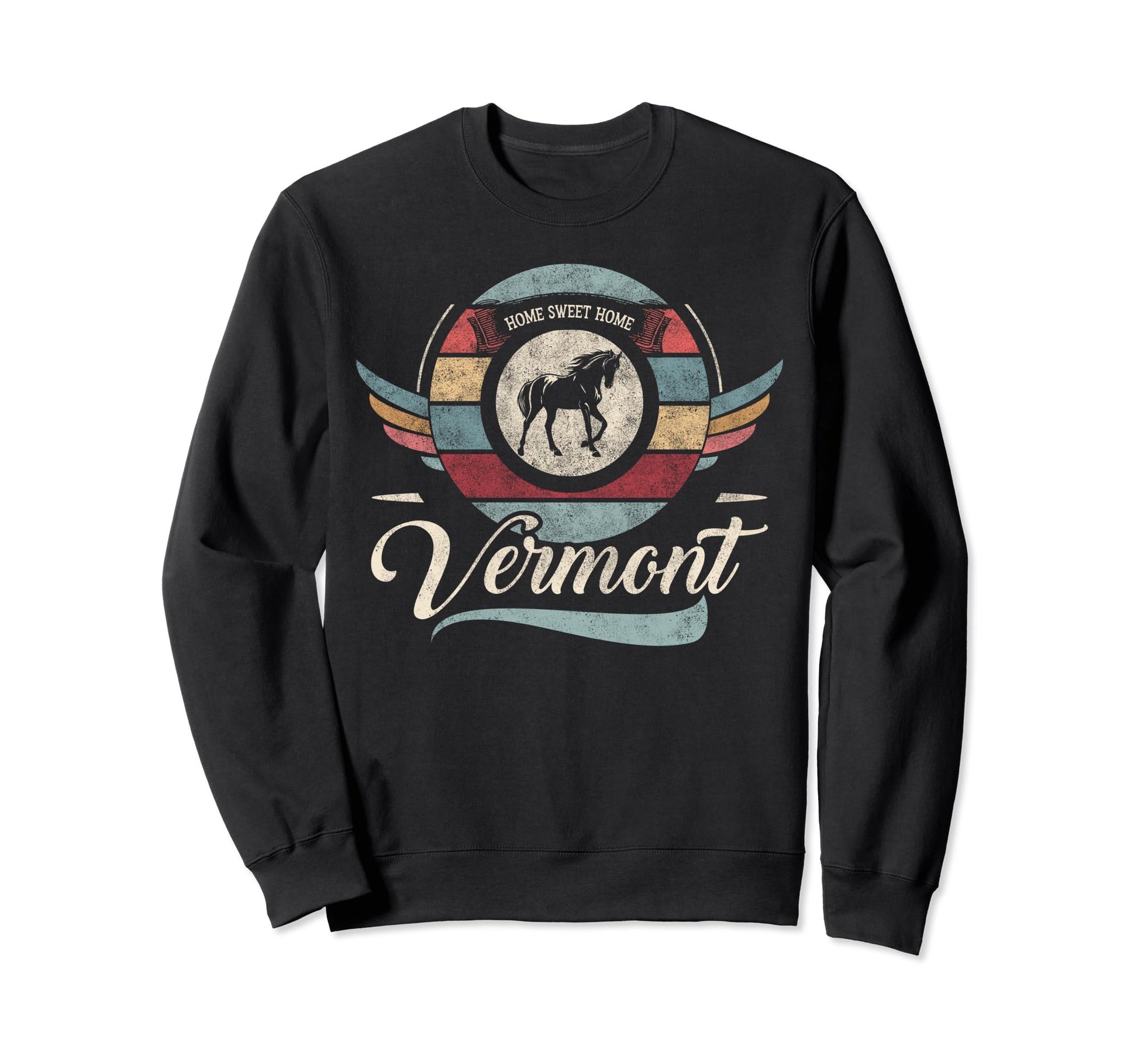 Vermont State Animal Horse Sweet Sweatshirt - Minimalist Print for Adults - T-Shirt, Sweatshirt, Hoodie