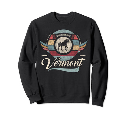 Vermont State Animal Horse Sweet Sweatshirt - Minimalist Print for Adults - T-Shirt, Sweatshirt, Hoodie