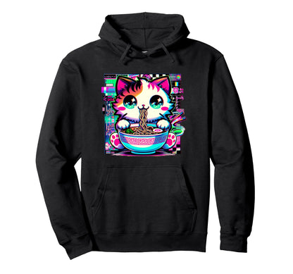 Vaporwave Japanese Glitch Art Anime Hoodie - Graphic Print for Adults - T-Shirt, Sweatshirt, Hoodie