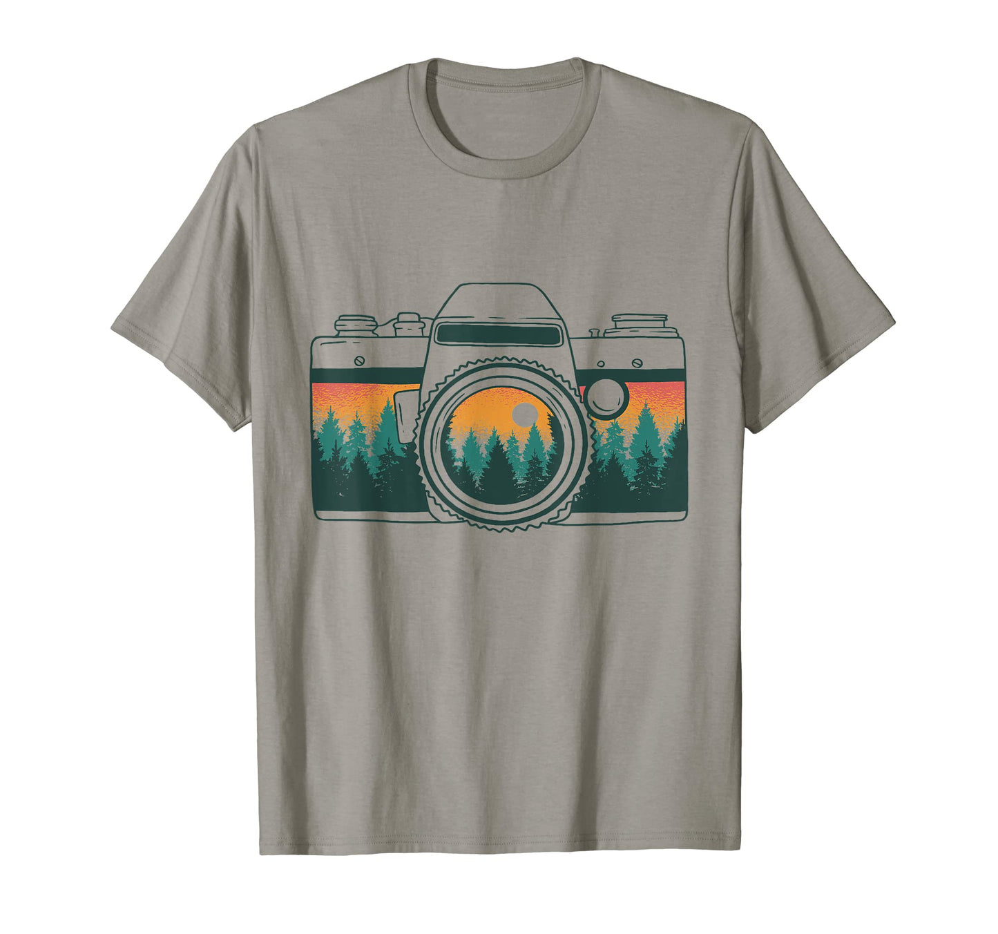 Photographer Camera Trees Nature T-Shirt - Fun Novelty Design for Adults - T-Shirt, Sweatshirt, Hoodie