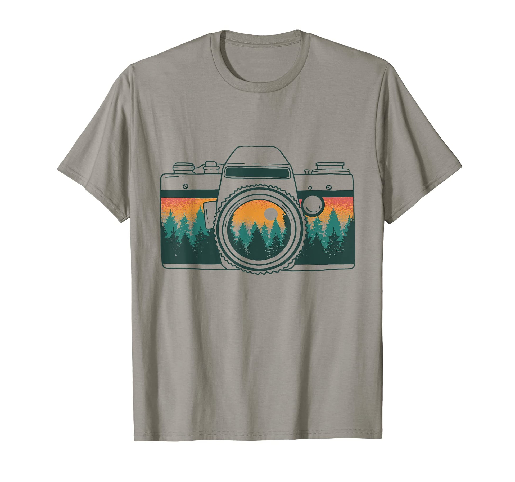 Photographer Camera Trees Nature T-Shirt - Fun Novelty Design for Adults - T-Shirt, Sweatshirt, Hoodie