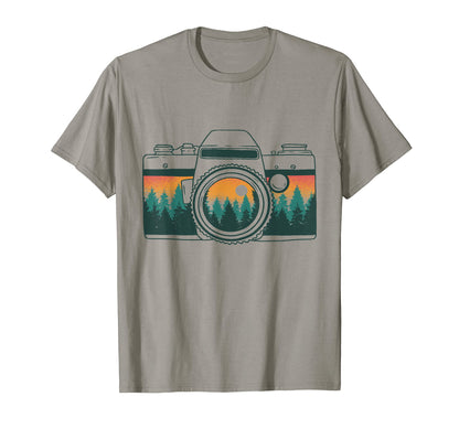 Photographer Camera Trees Nature T-Shirt - Fun Novelty Design for Adults - T-Shirt, Sweatshirt, Hoodie