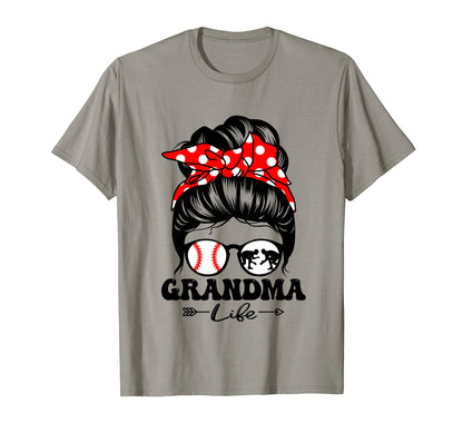 Grandma Life Messy Bun Hair T-Shirt - Casual Everyday Wear for Adults - T-Shirt, Sweatshirt, Hoodie