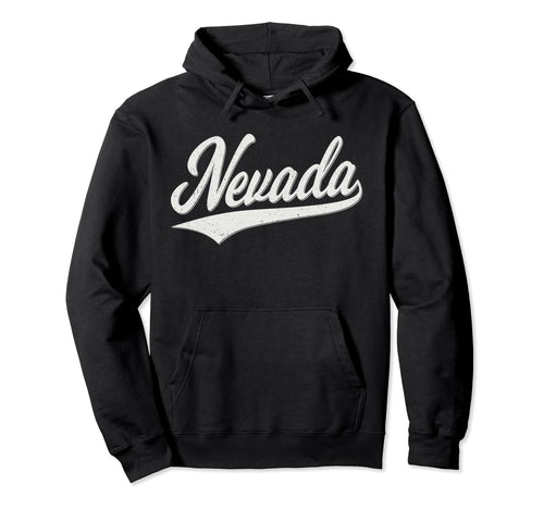 Nevada Varsity Script Sports Hoodie - Minimalist Print Unisex - T-Shirt, Sweatshirt, Hoodie
