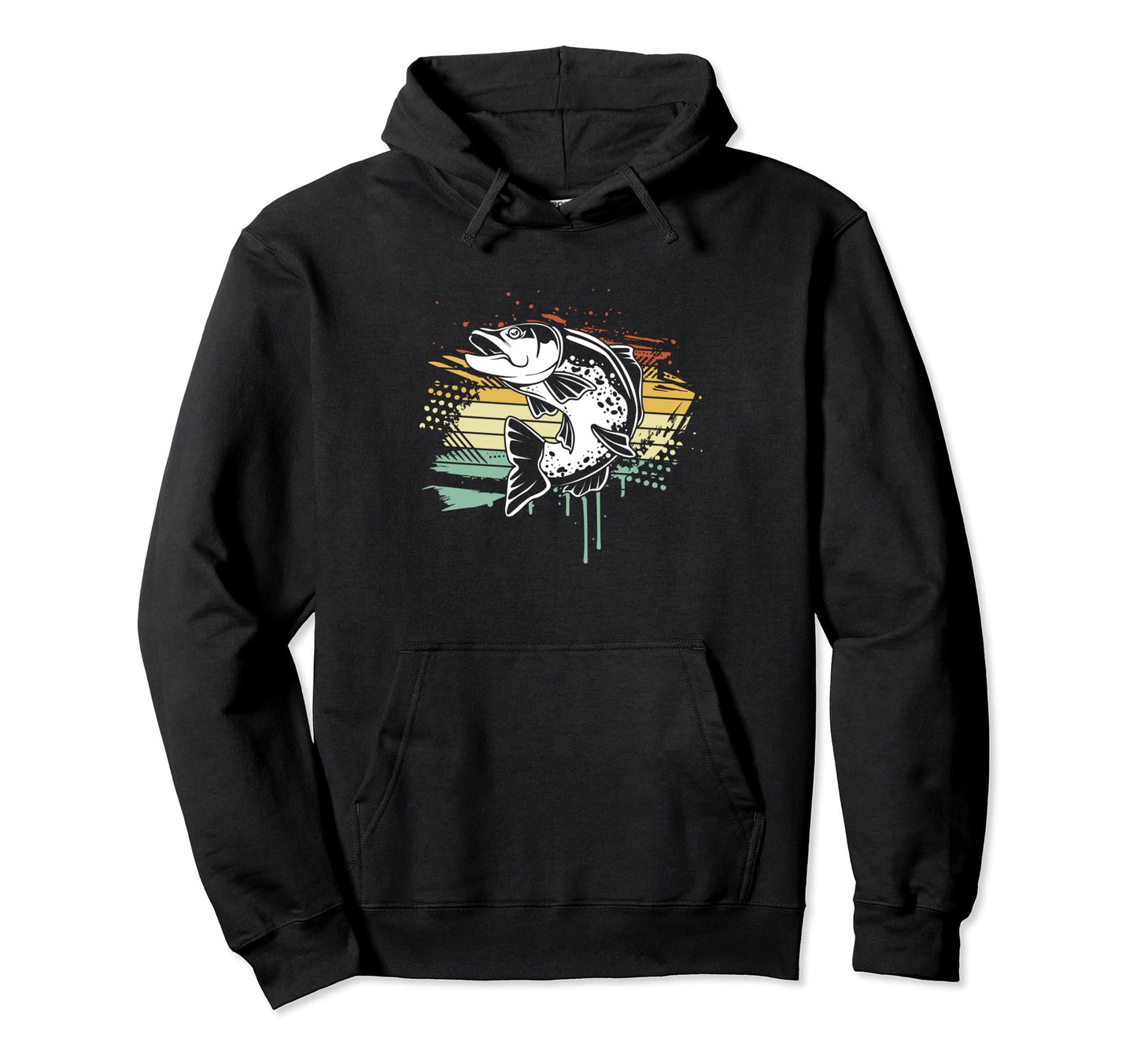 Fish Lover Rainbow Trout Fishing Hoodie - Minimalist Print for Adults - T-Shirt, Sweatshirt, Hoodie