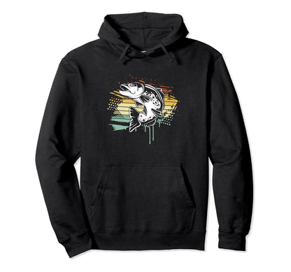 Fish Lover Rainbow Trout Fishing Hoodie - Minimalist Print for Adults - T-Shirt, Sweatshirt, Hoodie