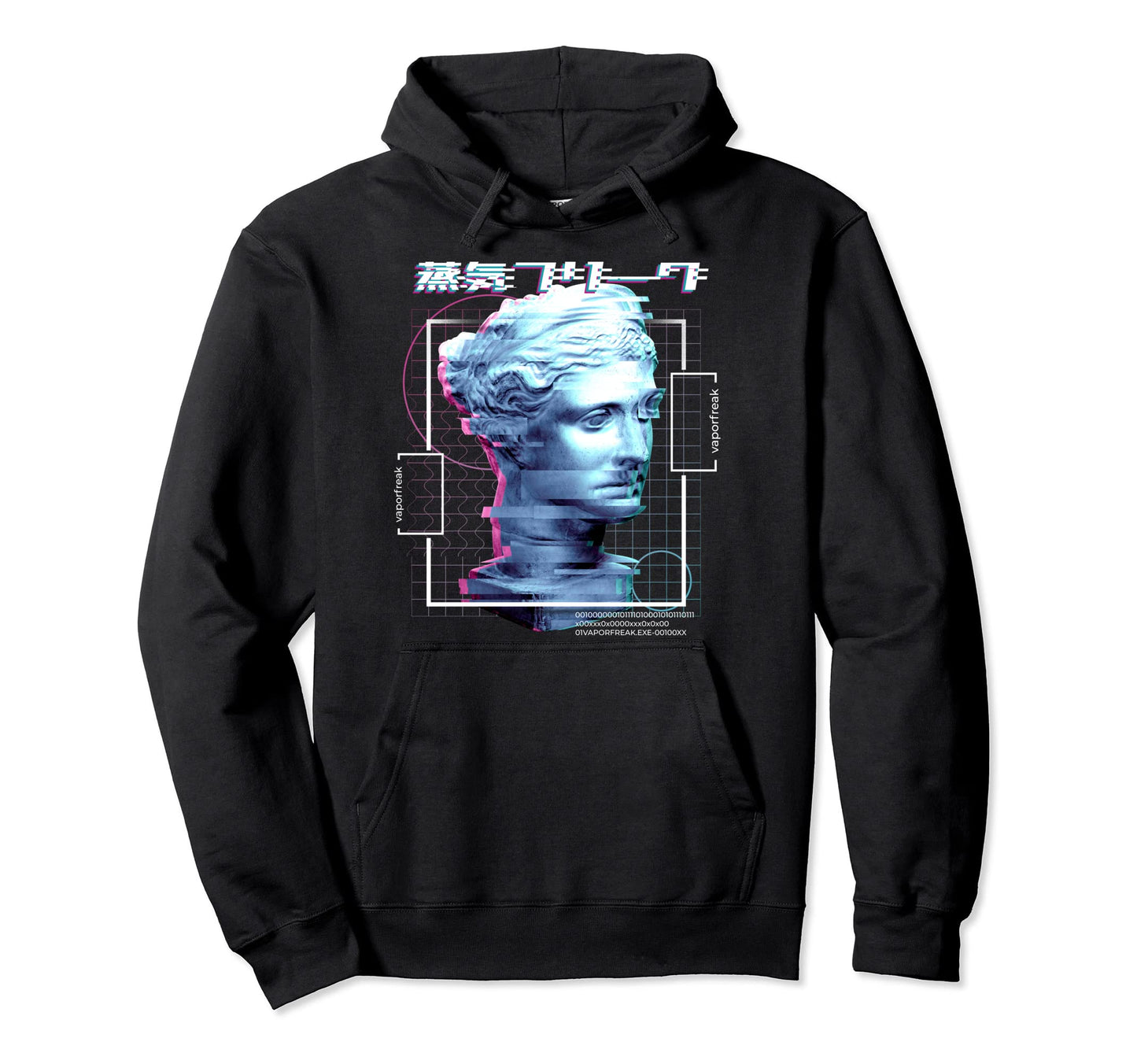 Aesthetic Greek Glitch Art Digital Hoodie - Custom Art Print Men Women - T-Shirt, Sweatshirt, Hoodie