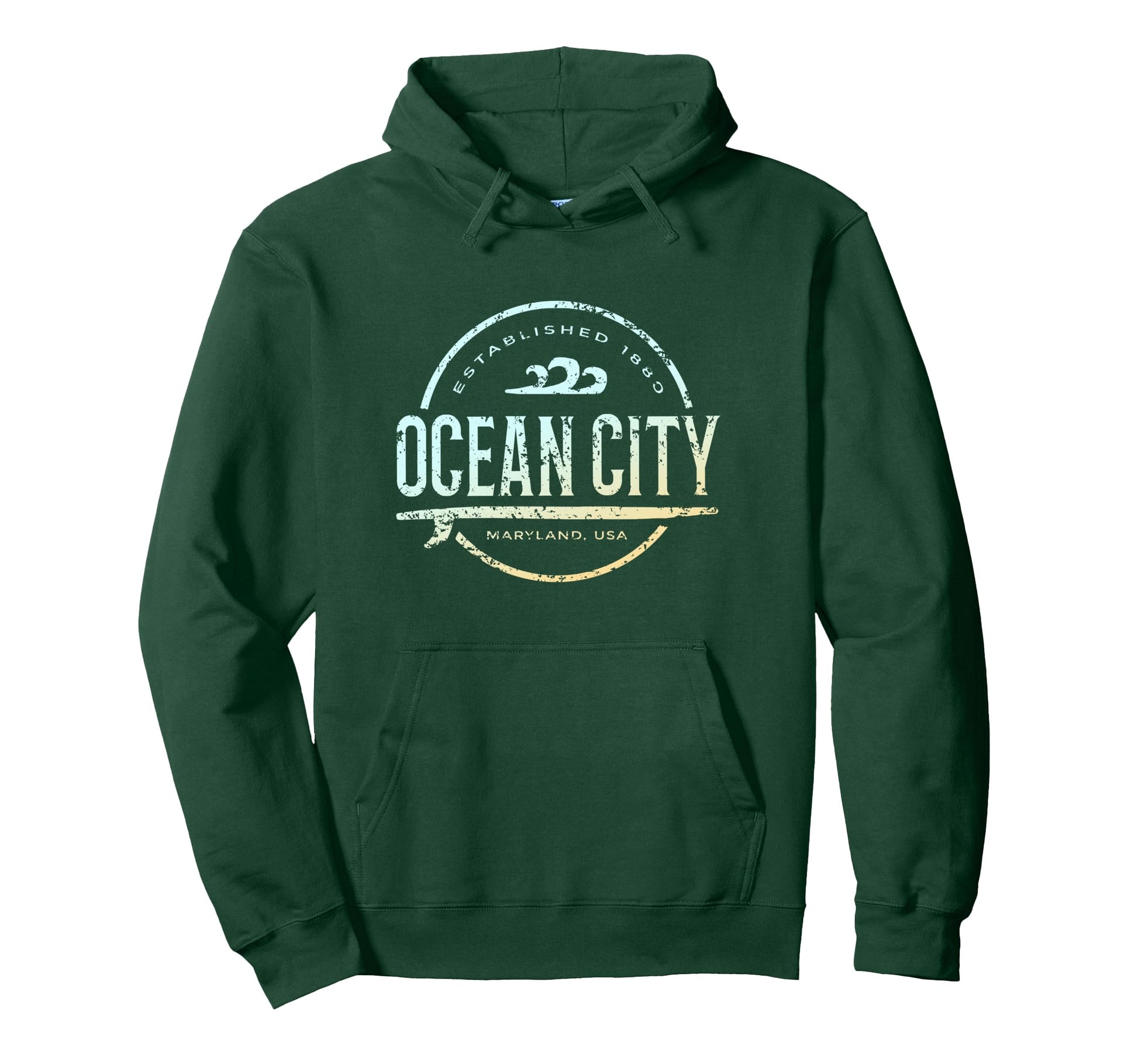 Ocean City Ocean City Maryland Surf Hoodie - Fun Novelty Design Men Women - T-Shirt, Sweatshirt, Hoodie