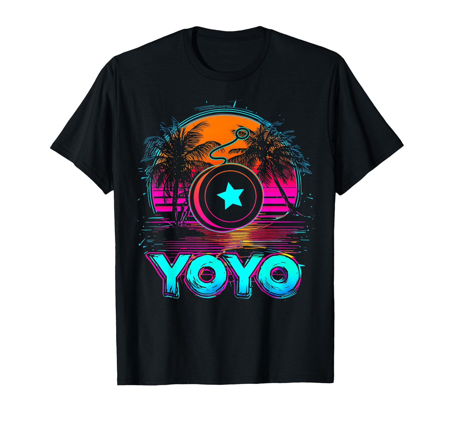 Yoyo Toy Vaporwave Aesthetic Sunset T-Shirt - Aesthetic Graphic Men Women - T-Shirt, Sweatshirt, Hoodie