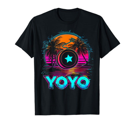 Yoyo Toy Vaporwave Aesthetic Sunset T-Shirt - Aesthetic Graphic Men Women - T-Shirt, Sweatshirt, Hoodie