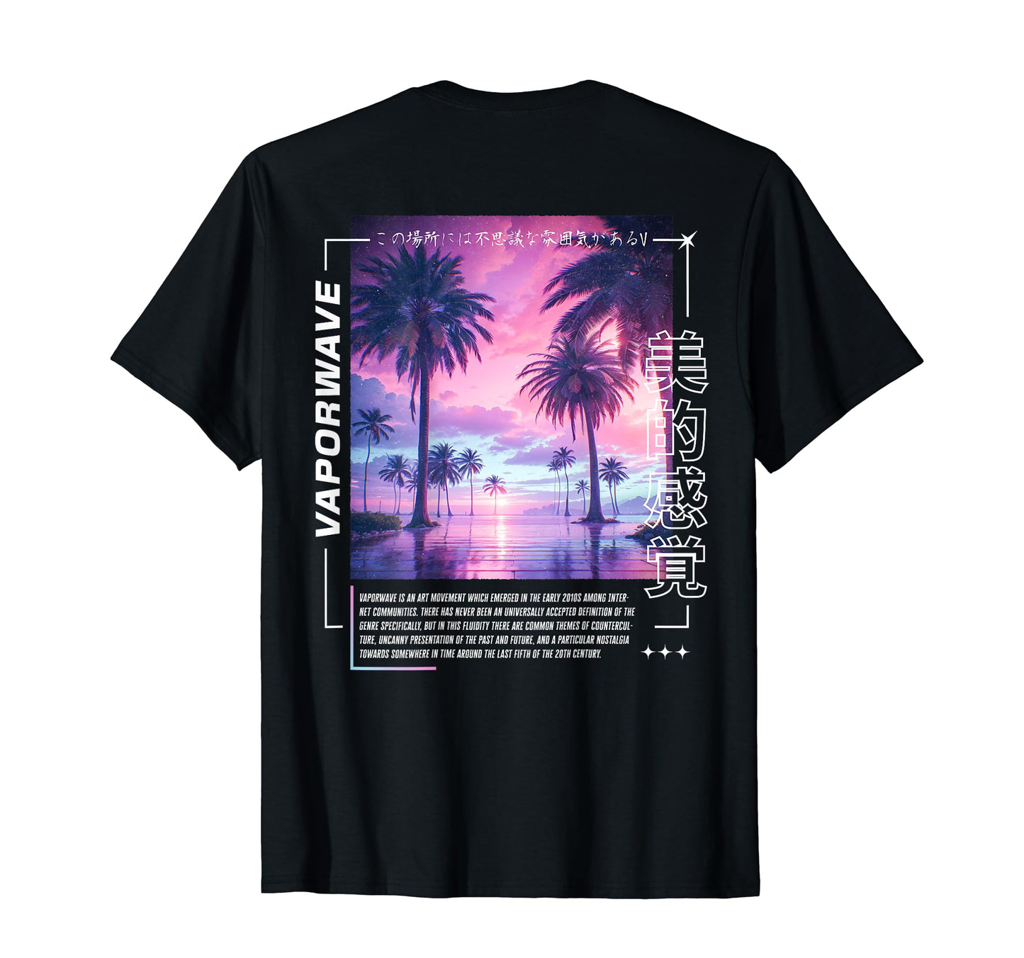 Vaporwave Backprint Aesthetic Liminal T-Shirt - Streetwear Style Unisex - T-Shirt, Sweatshirt, Hoodie