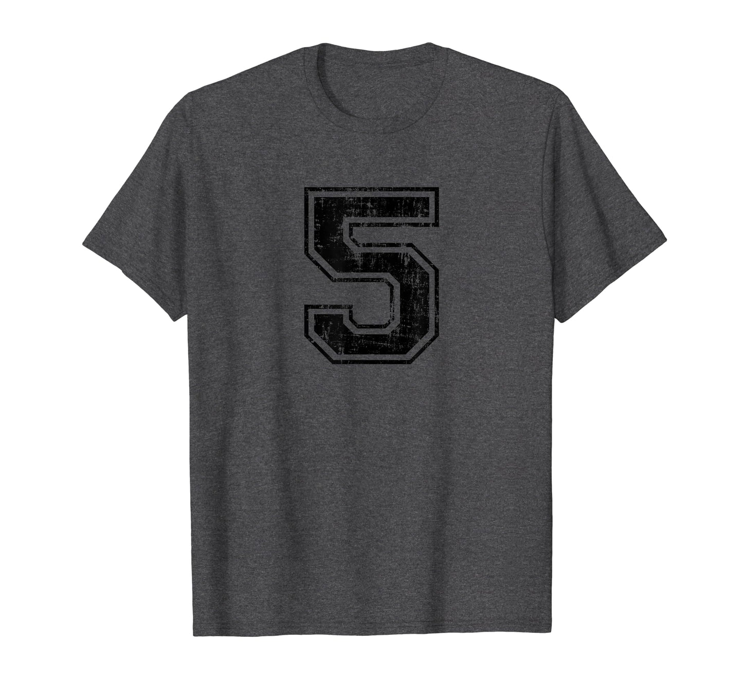 Number 5 Five Varsity Distressed Sport T-Shirt - Streetwear Style Unisex - T-Shirt, Sweatshirt, Hoodie