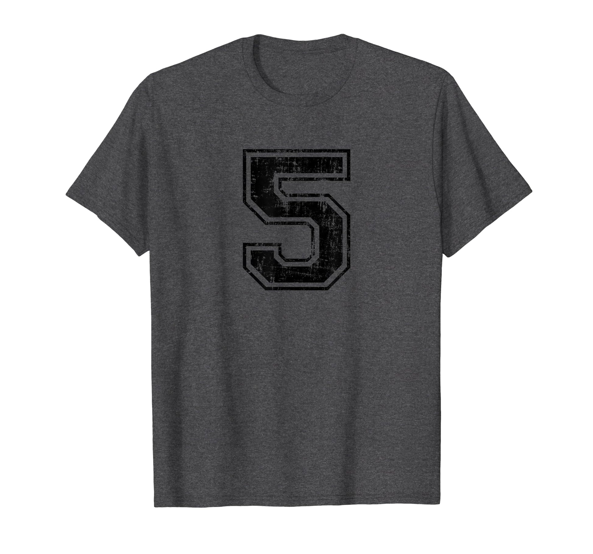 Number 5 Five Varsity Distressed Sport T-Shirt - Streetwear Style Unisex - T-Shirt, Sweatshirt, Hoodie
