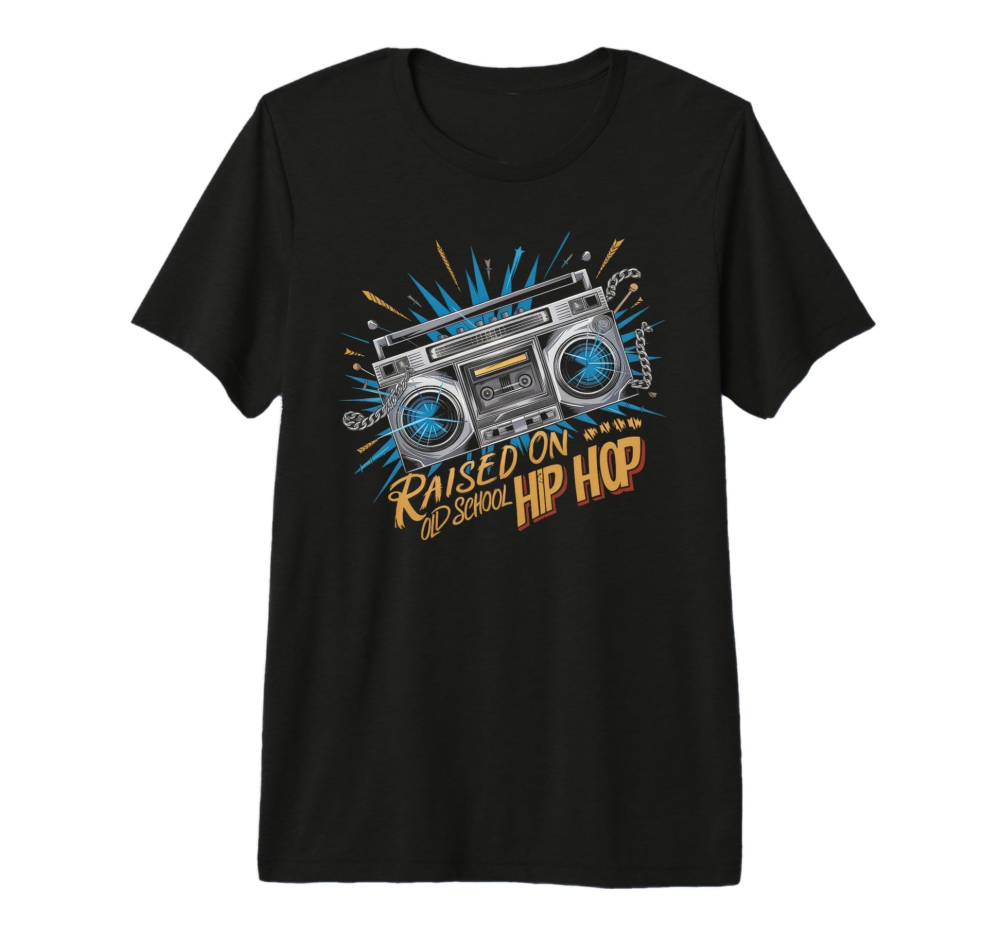 Raised Old School Graffiti Rap Hip T-Shirt - Aesthetic Graphic for Adults - T-Shirt, Sweatshirt, Hoodie