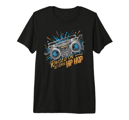 Raised Old School Graffiti Rap Hip T-Shirt - Aesthetic Graphic for Adults - T-Shirt, Sweatshirt, Hoodie