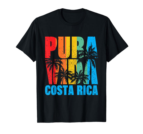 Costa Rica Pura Vida Rainbow Pura T-Shirt - Casual Everyday Wear Unisex - T-Shirt, Sweatshirt, Hoodie