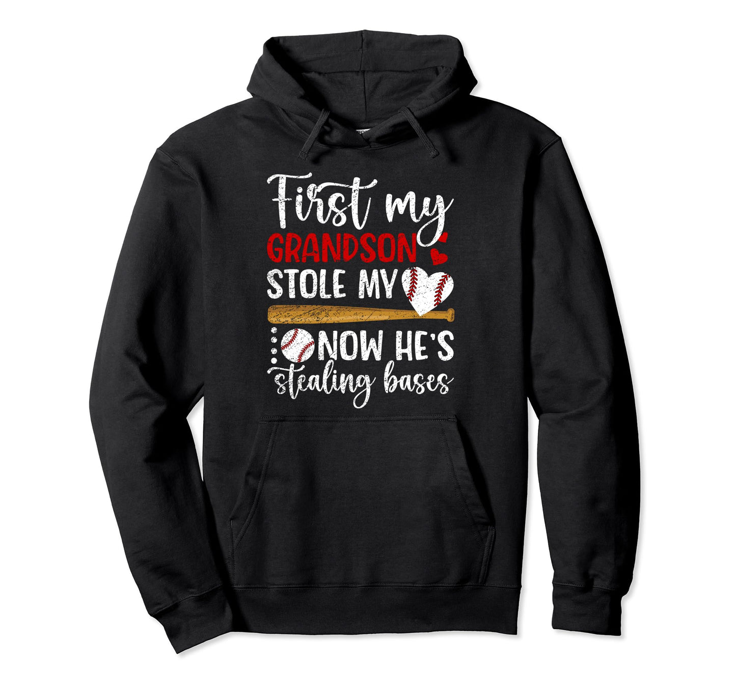 Hes Stealing Bases Baseball Grandma Hoodie - Aesthetic Graphic Unisex - T-Shirt, Sweatshirt, Hoodie