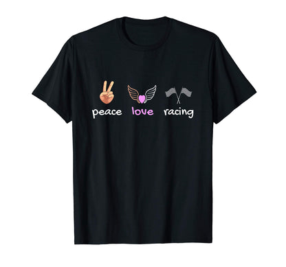 Peace Love Racing Co T-Shirt - Streetwear Style Unisex - T-Shirt, Sweatshirt, Hoodie