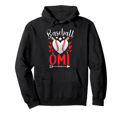 Baseball Omi Grandma Omi Baseball Player Hoodie - Aesthetic Graphic Unisex - T-Shirt, Sweatshirt, Hoodie
