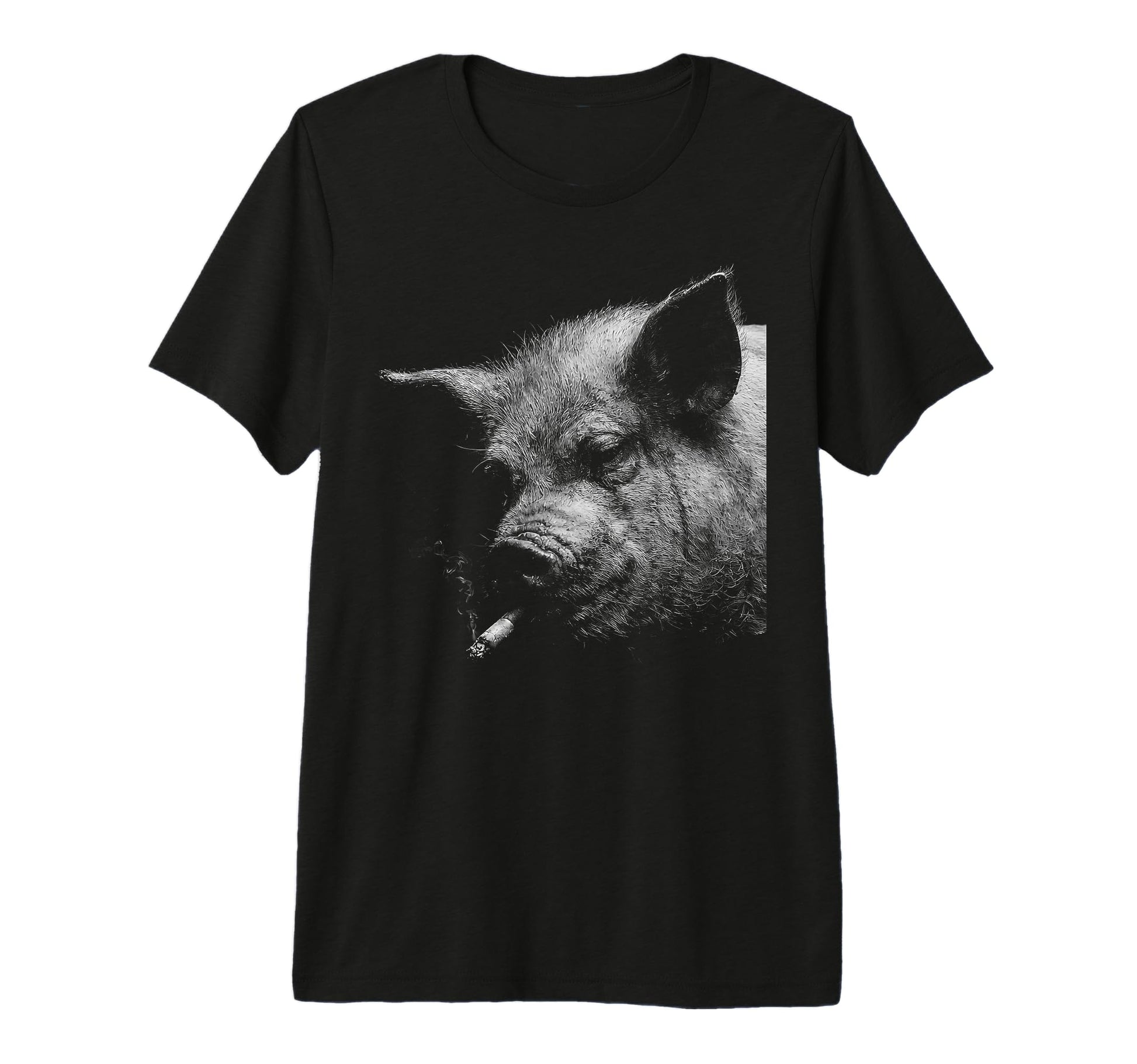 Grunge Cigarette Pig Meme 90S T-Shirt - Fun Novelty Design for Adults - T-Shirt, Sweatshirt, Hoodie