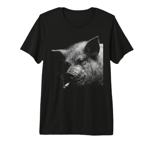 Grunge Cigarette Pig Meme 90S T-Shirt - Fun Novelty Design for Adults - T-Shirt, Sweatshirt, Hoodie