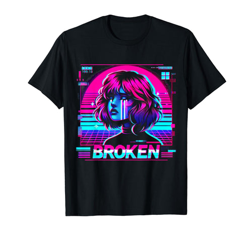 Sad Anime Japanese Vaporwave Aesthetic T-Shirt - Streetwear Style Unisex - T-Shirt, Sweatshirt, Hoodie
