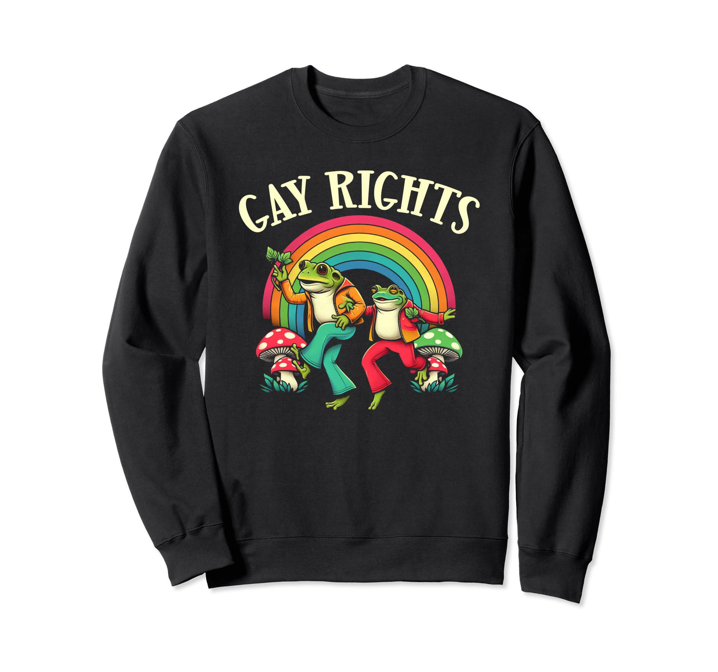 Rainbow Say Gay Frog Toad Human Sweatshirt - Minimalist Print Men Women - T-Shirt, Sweatshirt, Hoodie