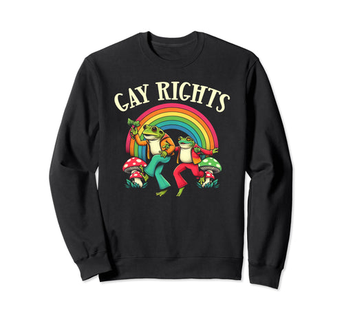 Rainbow Say Gay Frog Toad Human Sweatshirt - Minimalist Print Men Women - T-Shirt, Sweatshirt, Hoodie