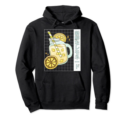 Lemonade Japanese Vaporwave 90S Hoodie - Casual Everyday Wear Unisex - T-Shirt, Sweatshirt, Hoodie