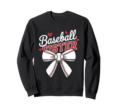 Funny Sporty Sister Baseball Sweatshirt - Aesthetic Graphic for Adults - T-Shirt, Sweatshirt, Hoodie