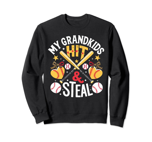 Baseball Grandma Grandmother Sweatshirt - Minimalist Print for Adults - T-Shirt, Sweatshirt, Hoodie