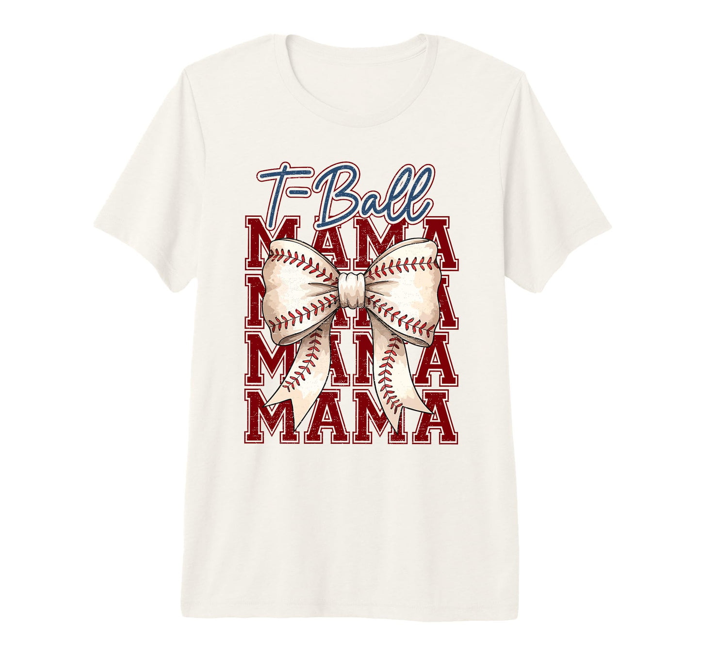 T Ball Mama Baseball Mom Coquette Bow T-Shirt - Trendy Graphic Unisex - T-Shirt, Sweatshirt, Hoodie