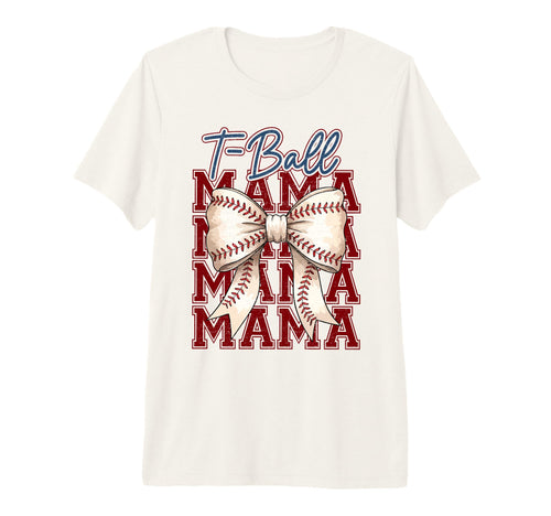 T Ball Mama Baseball Mom Coquette Bow T-Shirt - Trendy Graphic Unisex - T-Shirt, Sweatshirt, Hoodie