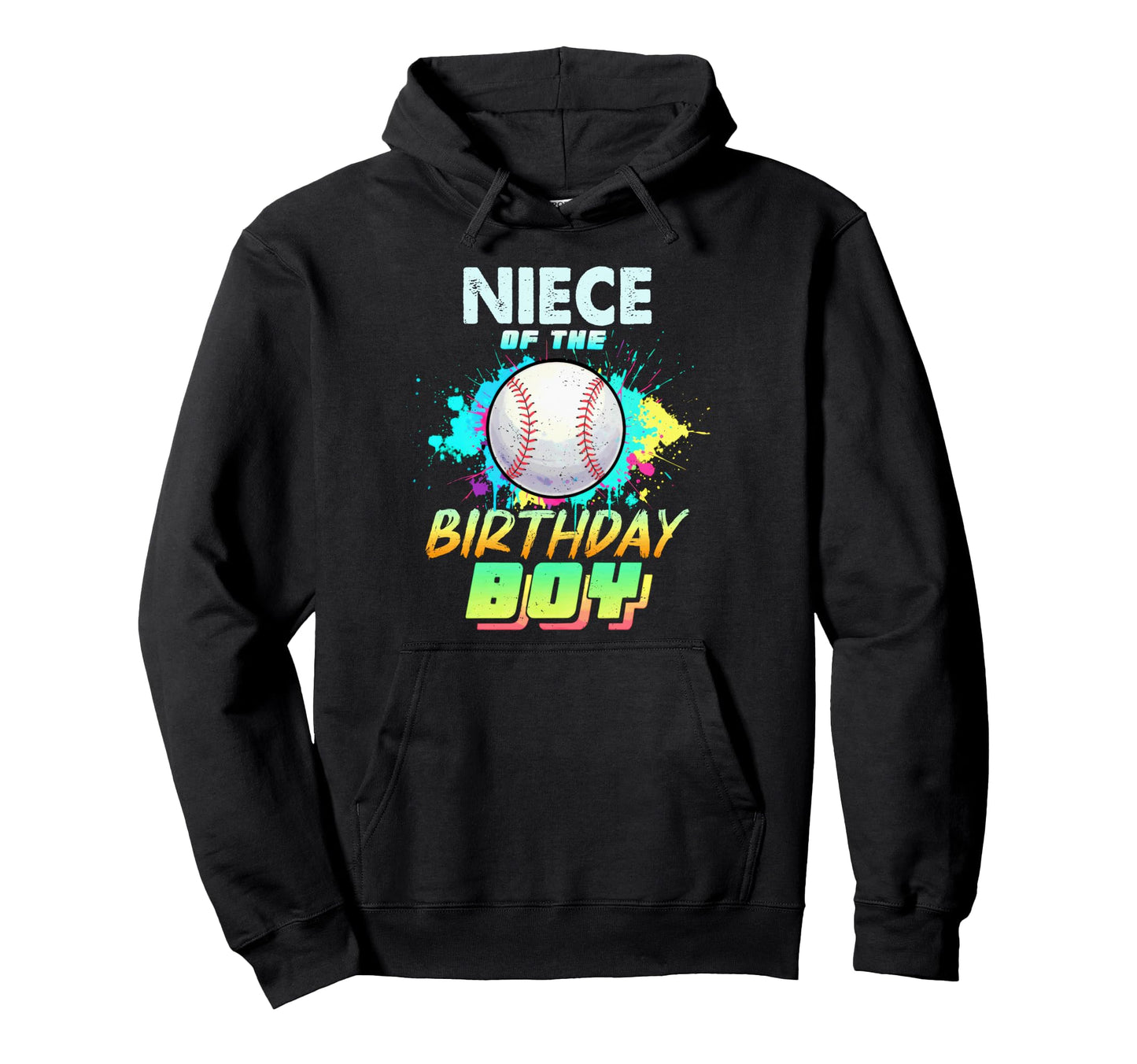 Niece Birthday Baseball Matching Colorful Hoodie - Graphic Print for Adults - T-Shirt, Sweatshirt, Hoodie
