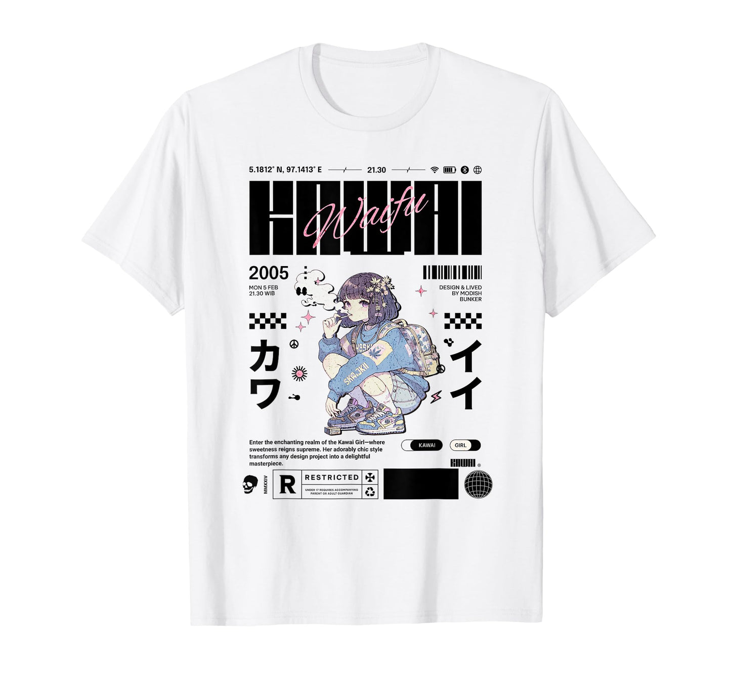 Japanese Aesthetic Vaporwave T-Shirt - Casual Everyday Wear for Adults - T-Shirt, Sweatshirt, Hoodie
