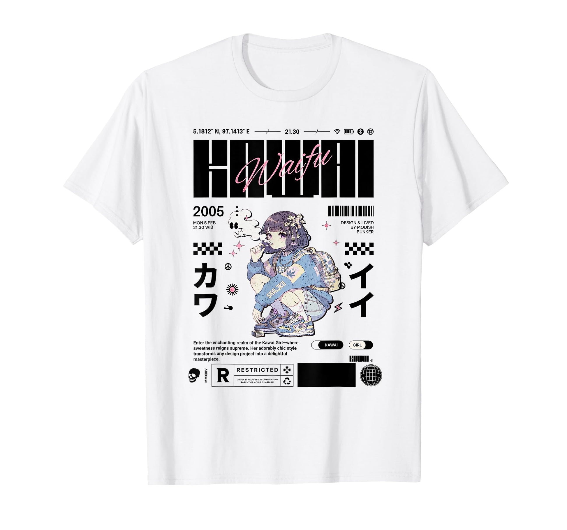 Japanese Aesthetic Vaporwave T-Shirt - Casual Everyday Wear for Adults - T-Shirt, Sweatshirt, Hoodie